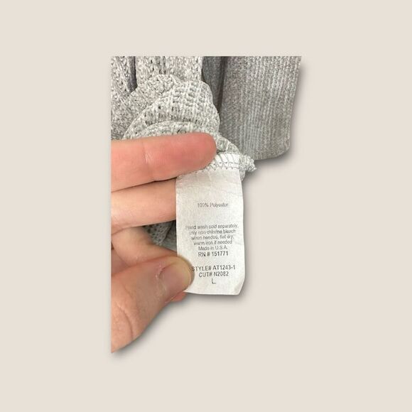 Gilli One Shoulder Turtle Neck Waffle Knit Long Sleeve Size Large - Picture 5 of 5